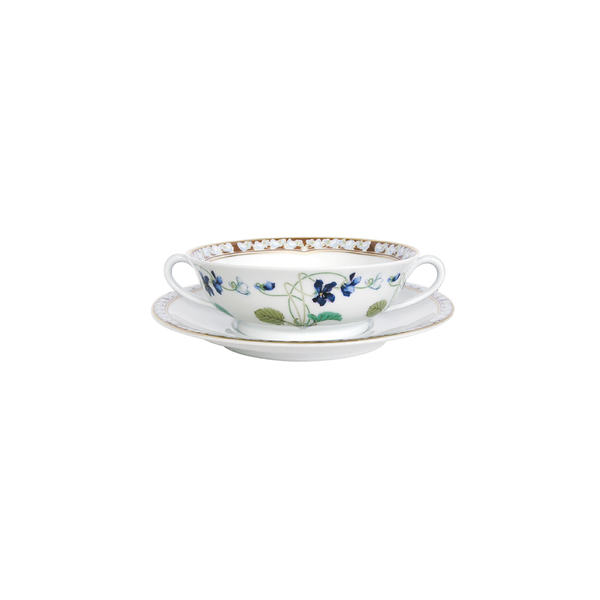 haviland-limoges-imp-ratrice-eug-nie-bouillon-tasse-mit-untertasse image 1