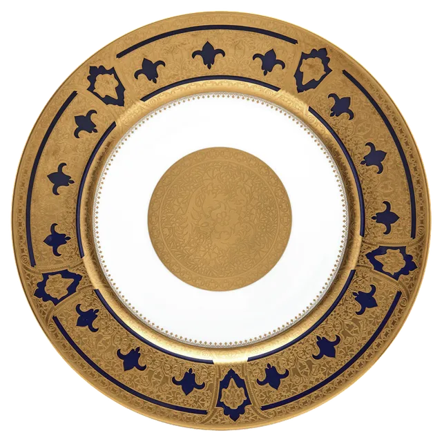 haviland-limoges-grand-apparat-blau-gold-pr-sentierteller image 1