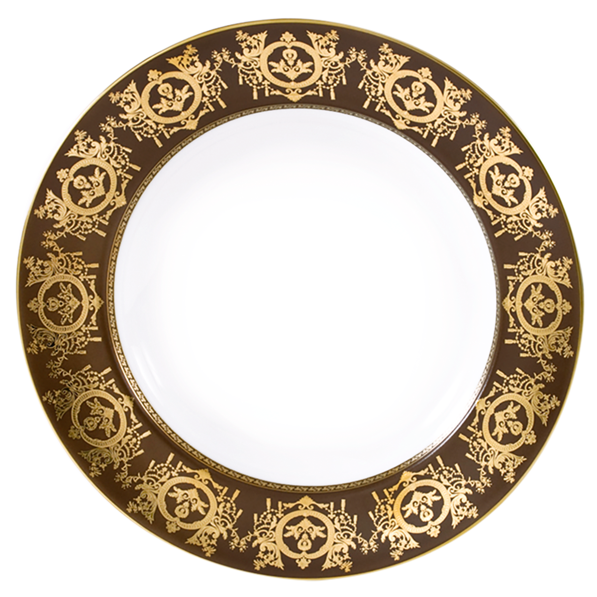 haviland-limoges-ritz-imp-rial-tiefe-runde-platte-bronze-ritz-paris image 1