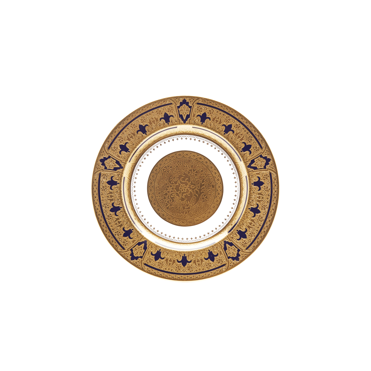 haviland-limoges-grand-apparat-bleu-de-four-or-brot-teller-assiette-pain image 1