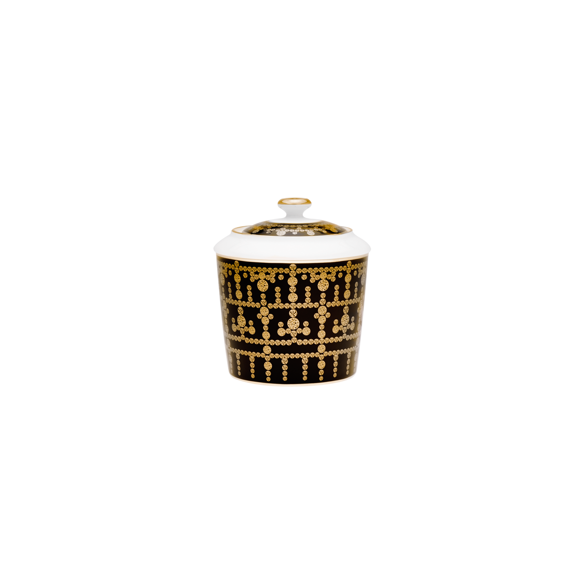 haviland-limoges-tiara-noir-or-sucrier-zuckerdose-mit-deckel image 1