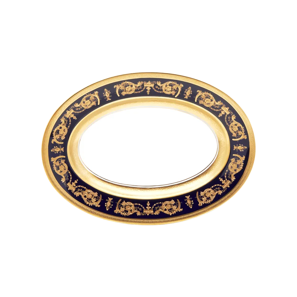 haviland-limoges-imp-rator-bleu-de-four-or-ravier-beilagenschale image 1