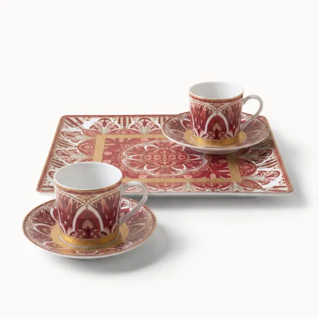haviland-limoges-r-ves-du-nil-pourpre-gold-kaffeetafel-set-tablett-2-kaffeetasse image 1