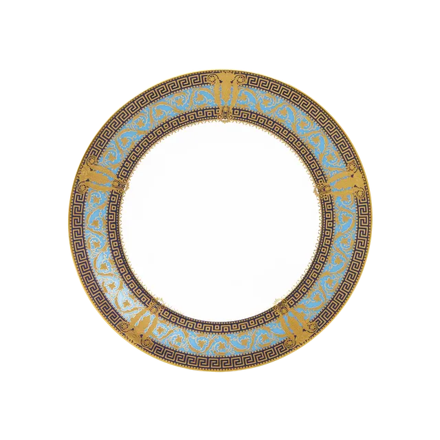 haviland-limoges-salon-murat-dessertteller-bleu-ciel-or image 1
