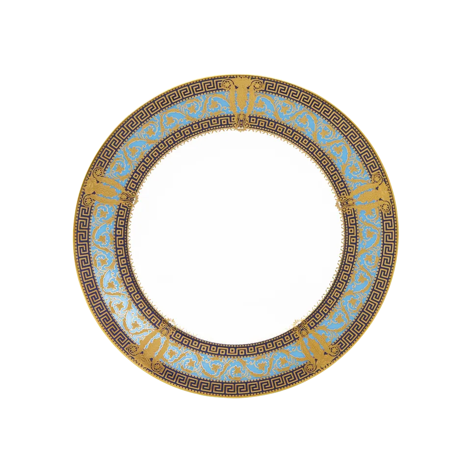 haviland-limoges-salon-murat-dessertteller-bleu-ciel-or image 1