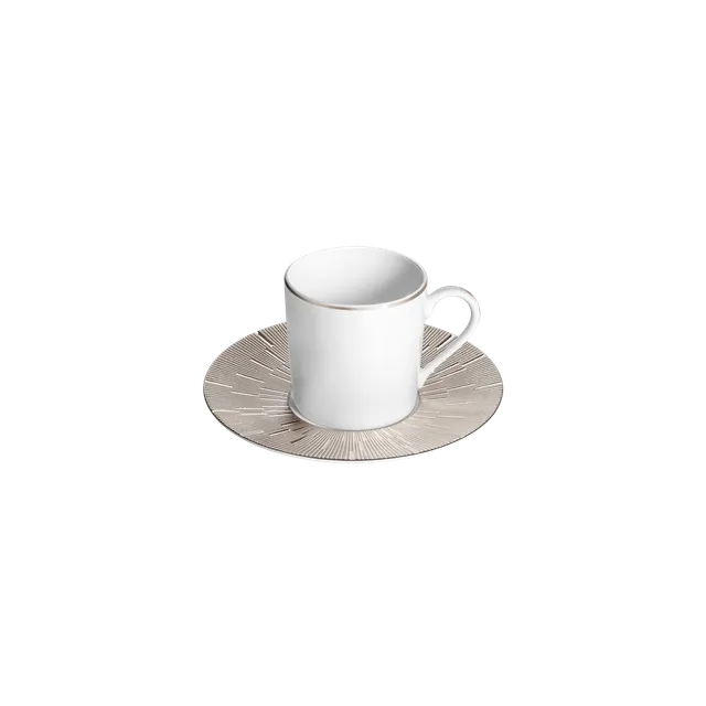haviland-limoges-infini-platine-kaffee-tasse-mit-untertasse image 1