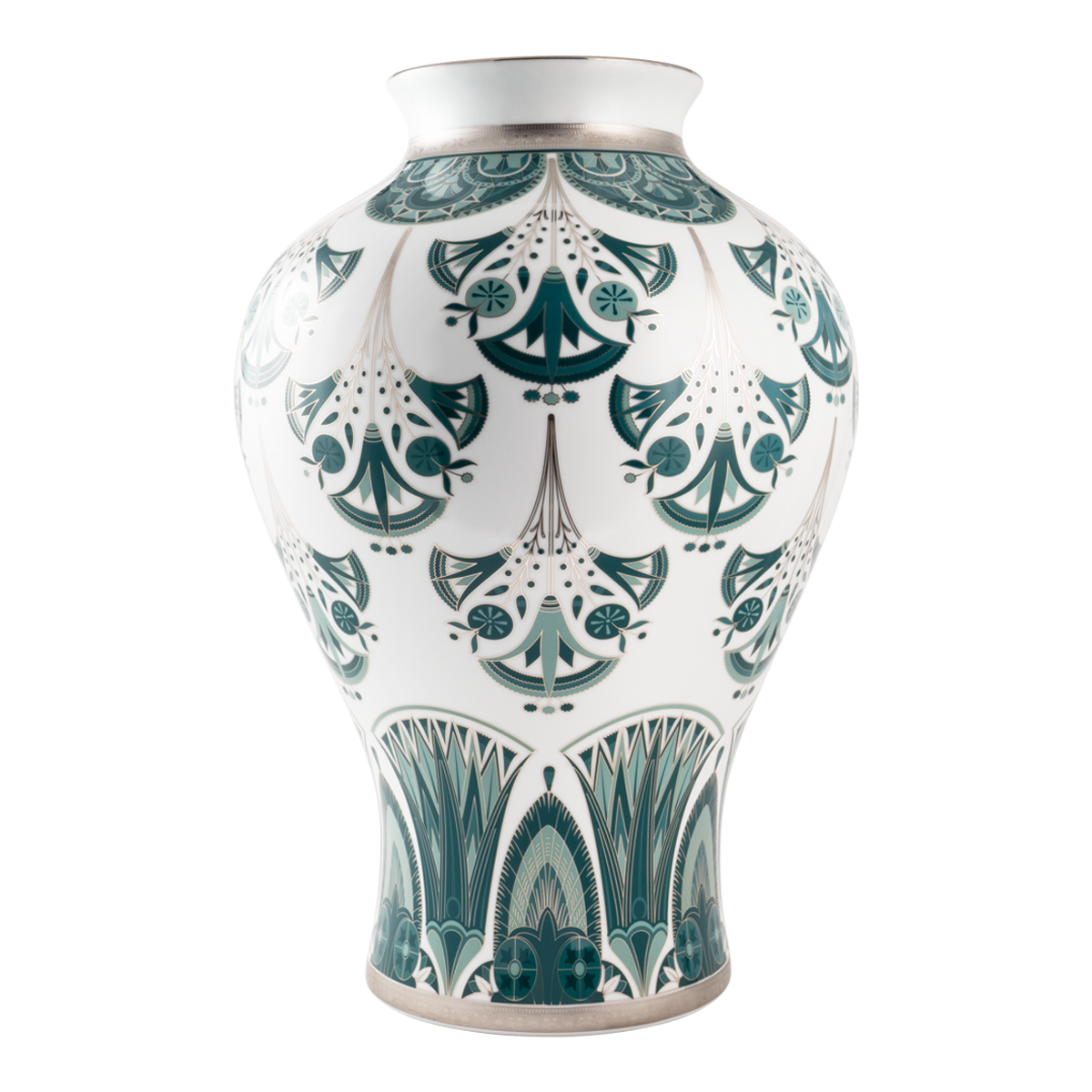 haviland-limoges-r-ves-du-nil-vert-platine-vase-prestige image 1