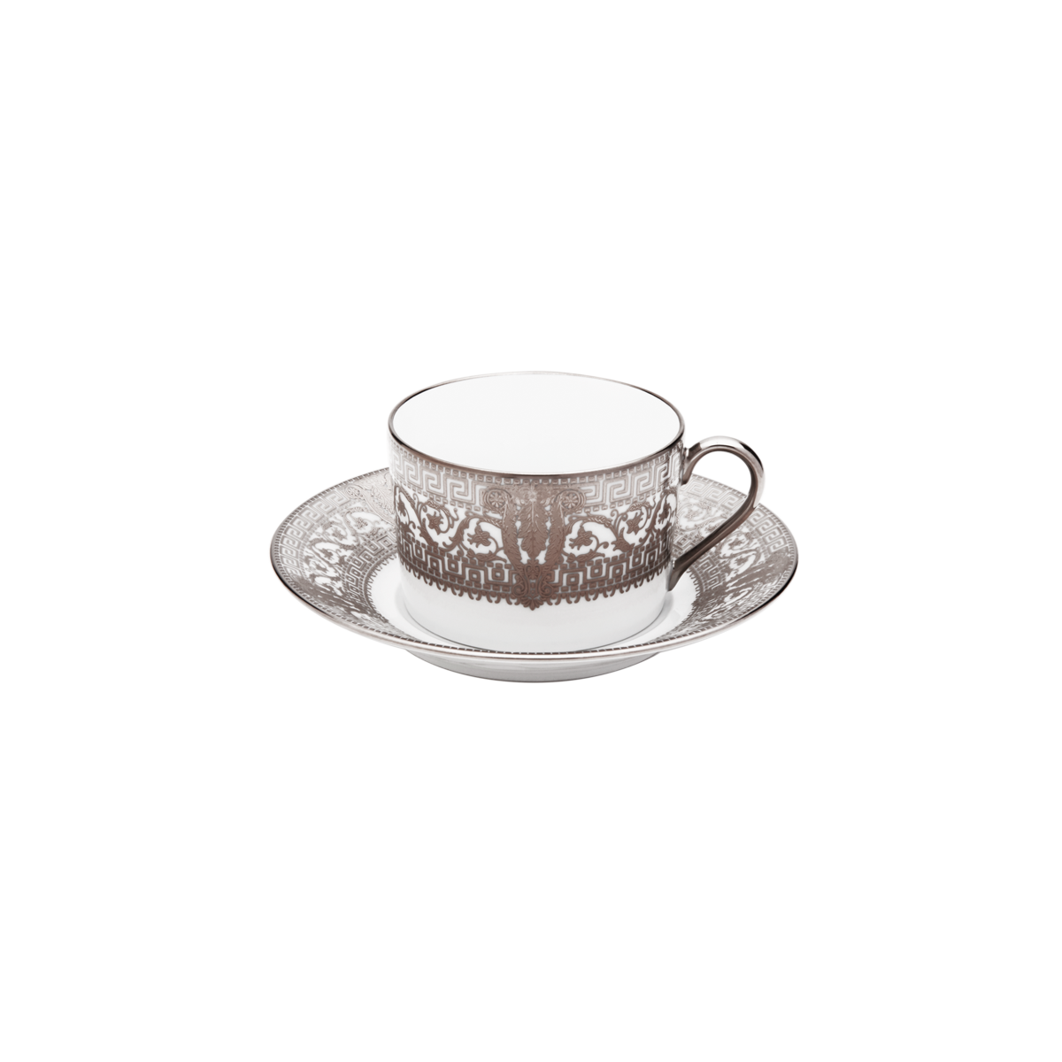haviland-limoges-salon-murat-tee-tasse-mit-untertasse-wei-platin image 1