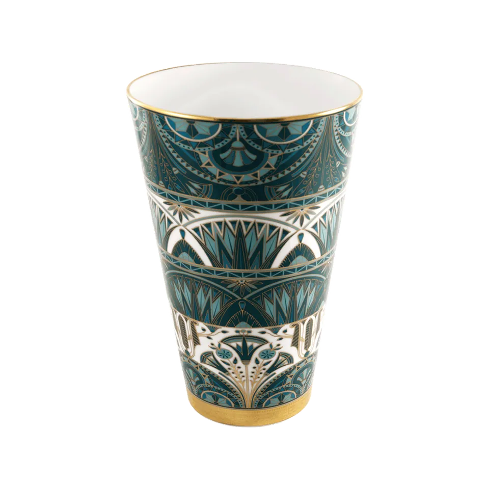 haviland-limoges-vase-gro-es-modell-r-ves-du-nil-vert-or-gr-n-gold image 1