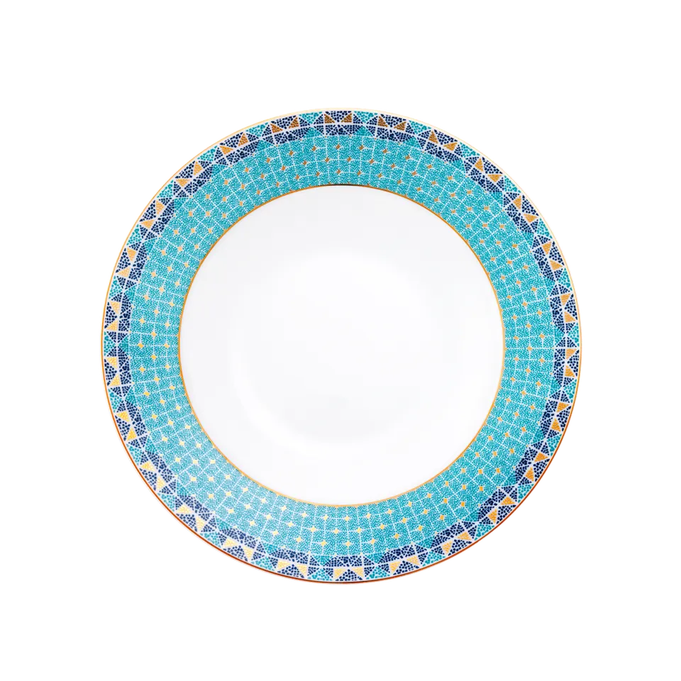 haviland-limoges-portofino-assiette-creuse-aile-tiefer-teller-mit-fahne image 1