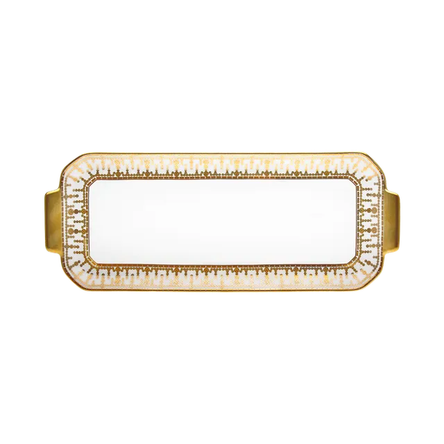 haviland-limoges-tiara-blanc-or-kuchenplatte-rechteckig image 1