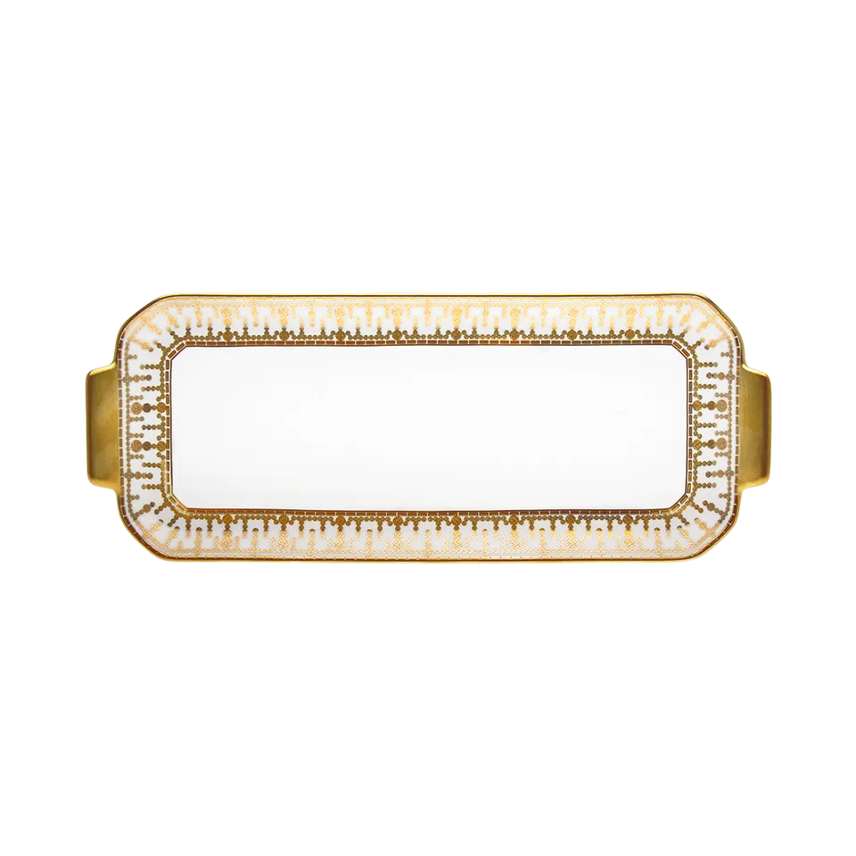 haviland-limoges-tiara-blanc-or-kuchenplatte-rechteckig image 1