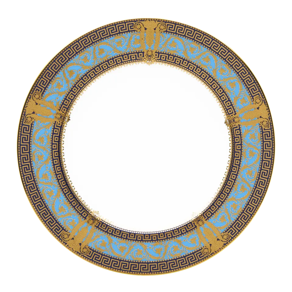 haviland-limoges-salon-murat-speiseteller-bleu-ciel-or image 1