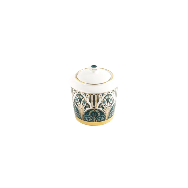 haviland-limoges-r-ves-du-nil-vert-gold-zuckerdose-mit-deckel image 1