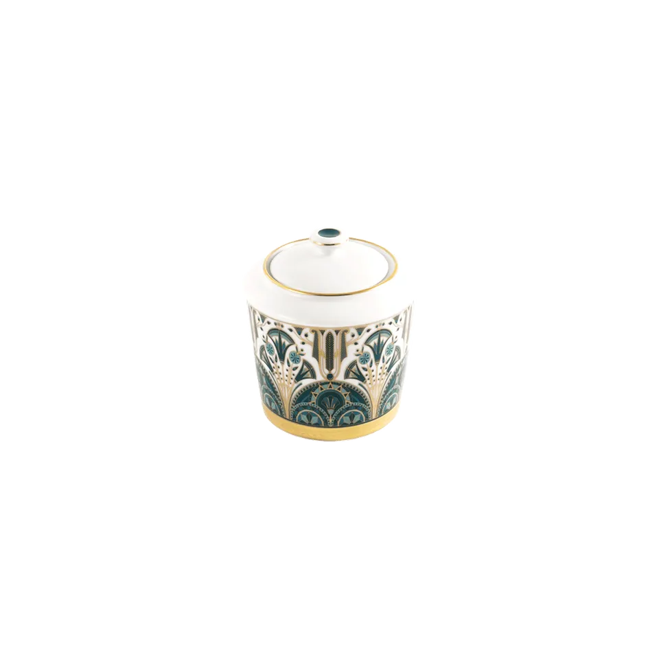 haviland-limoges-r-ves-du-nil-vert-gold-zuckerdose-mit-deckel image 1