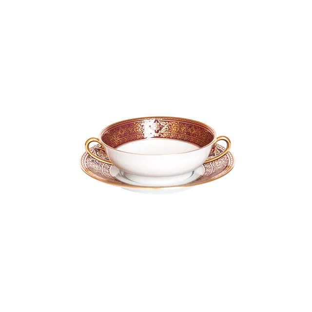 haviland-limoges-matignon-cerise-or-bouillonschale-mit-untertasse image 1