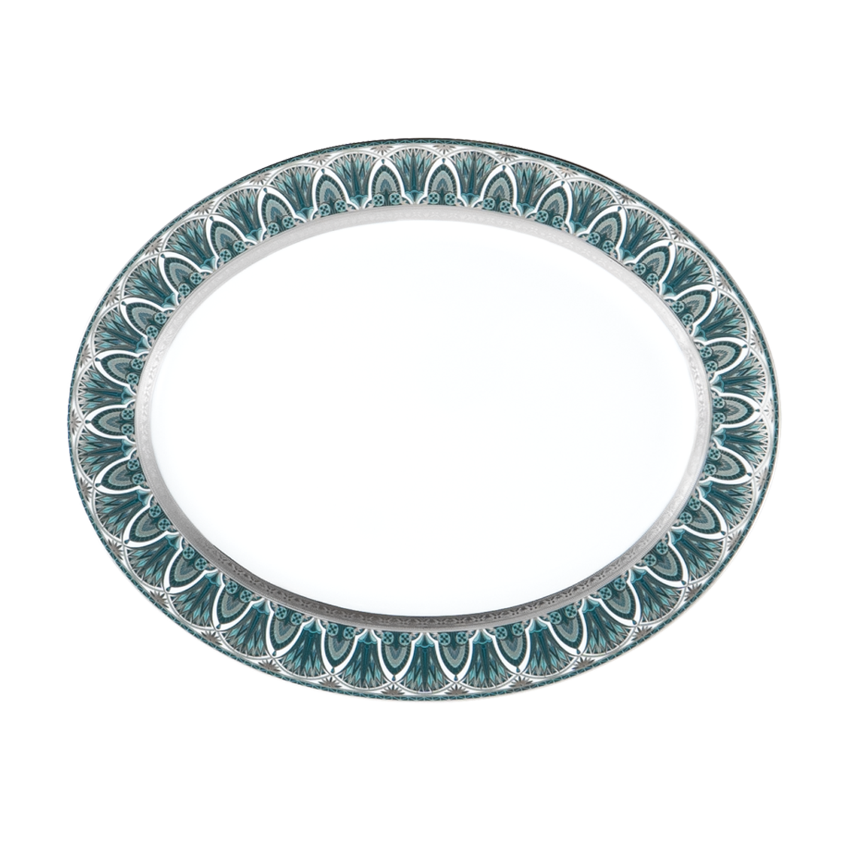haviland-limoges-r-ves-du-nil-vert-platine-ovale-platte image 1