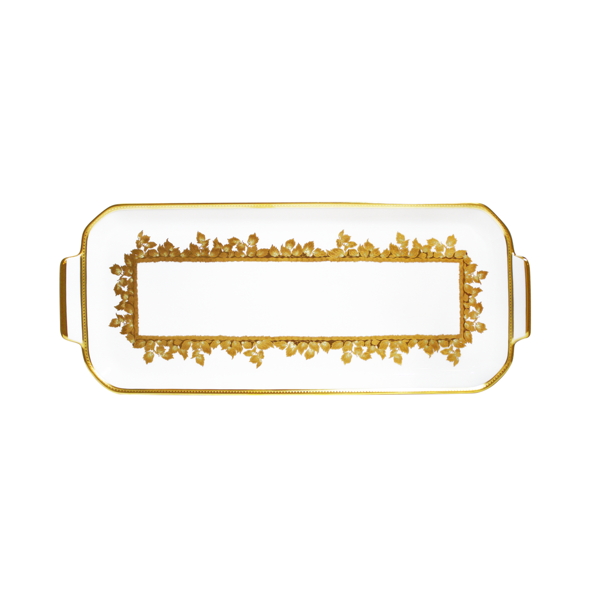 haviland-limoges-feuille-d-or-plat-cake-porzellan-kuchenplatte-gold image 1