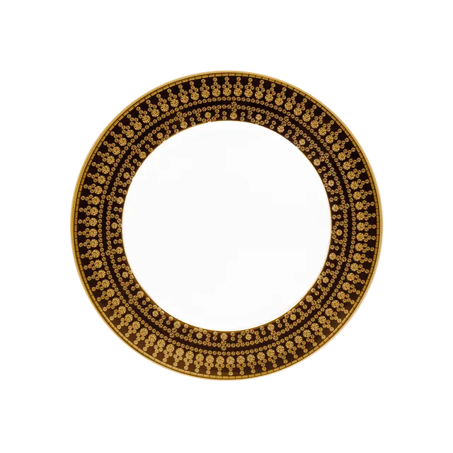 haviland-limoges-tiara-noir-or-dessertteller image 1