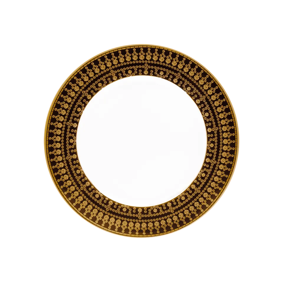haviland-limoges-tiara-noir-or-dessertteller image 1