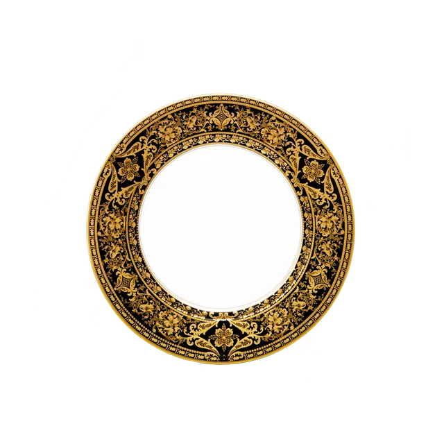 haviland-limoges-matignon-noir-gold-kuchenteller-dessertteller-aus-porzellan image 1