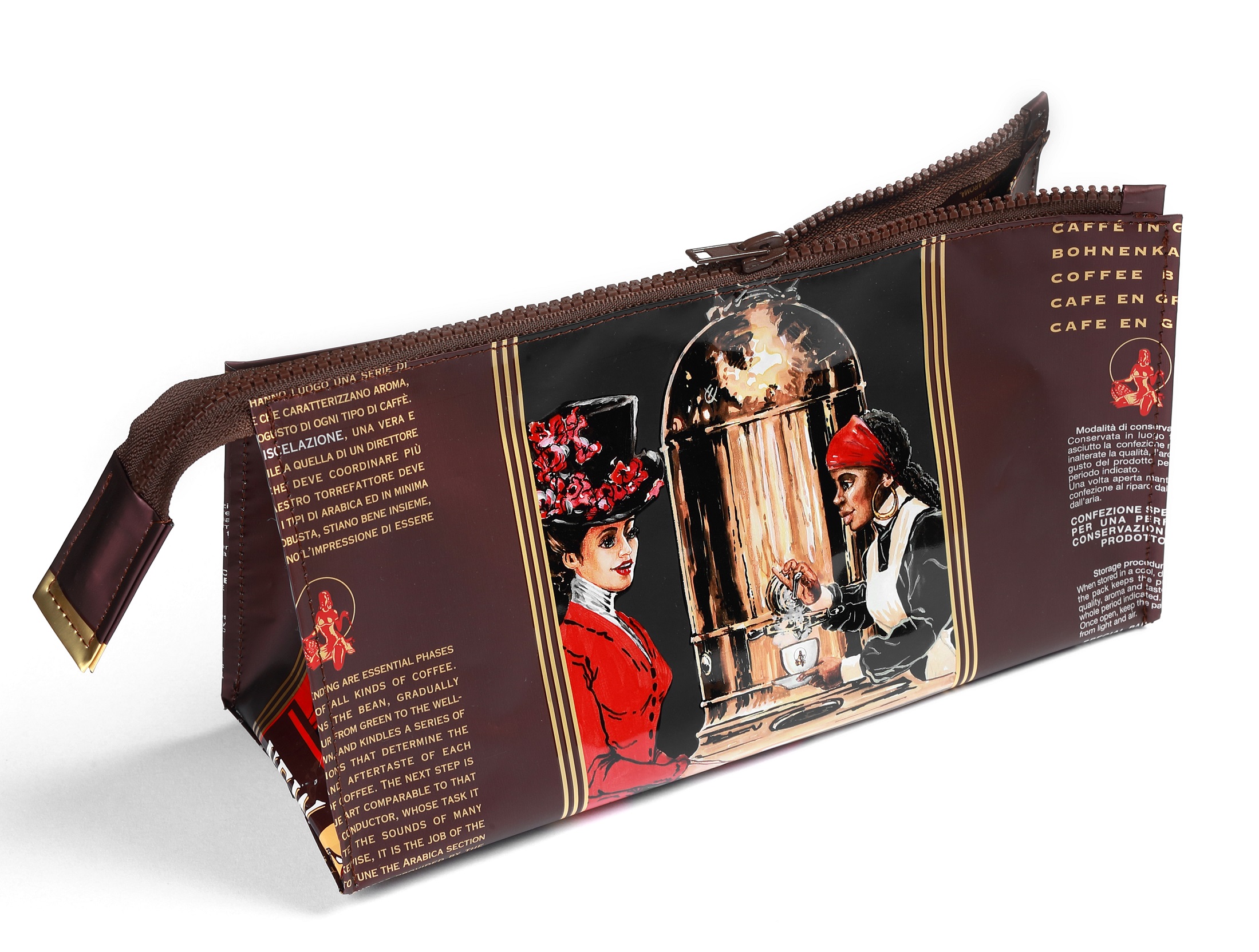 caff-new-york-pochette-aus-kaffeebobina-handmade-made-in-italy image 1