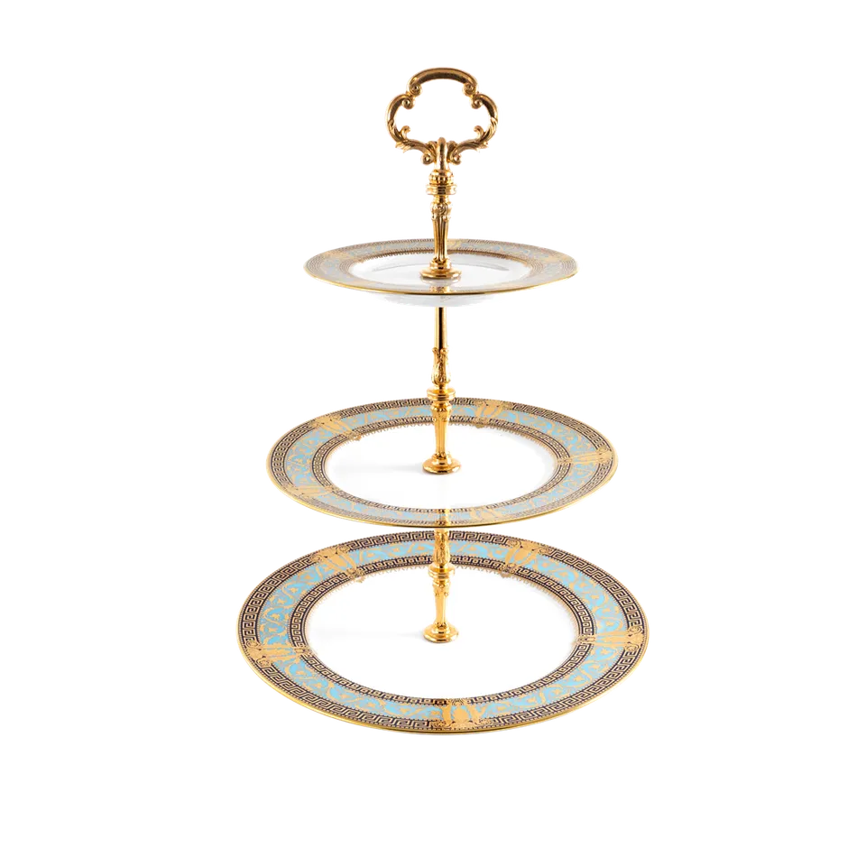 haviland-limoges-salon-murat-etagere-3-st-ckig-hellblau-gold image 1