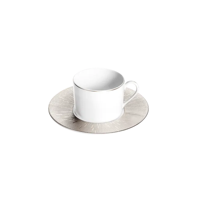 haviland-limoges-infini-platine-tee-tasse-mit-untertasse image 1