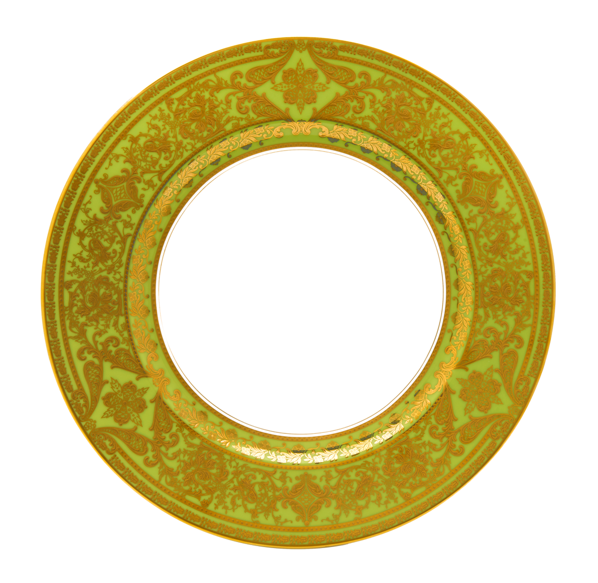haviland-limoges-matignon-speiseteller-apfelgr-n-gold-porzellan image 1