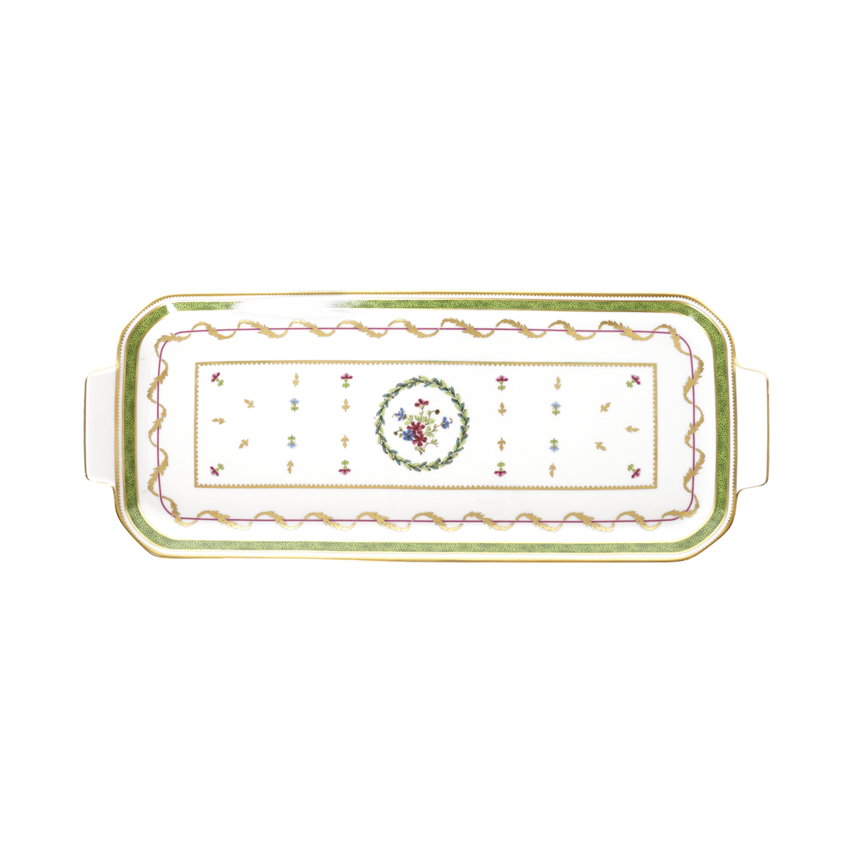 haviland-limoges-vieux-paris-vert-kuchenplatte-plat-cake image 1