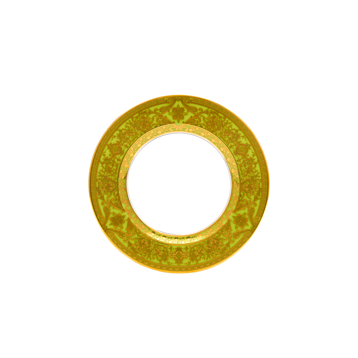 haviland-limoges-matignon-brotteller-apfelgr-n-gold image 1