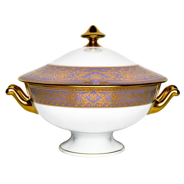 haviland-limoges-matignon-lavande-or-soupi-re-suppenterrine image 1
