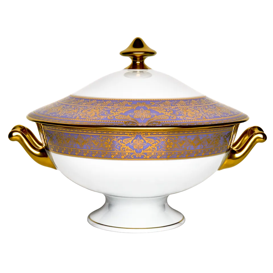 haviland-limoges-matignon-lavande-or-soupi-re-suppenterrine image 1