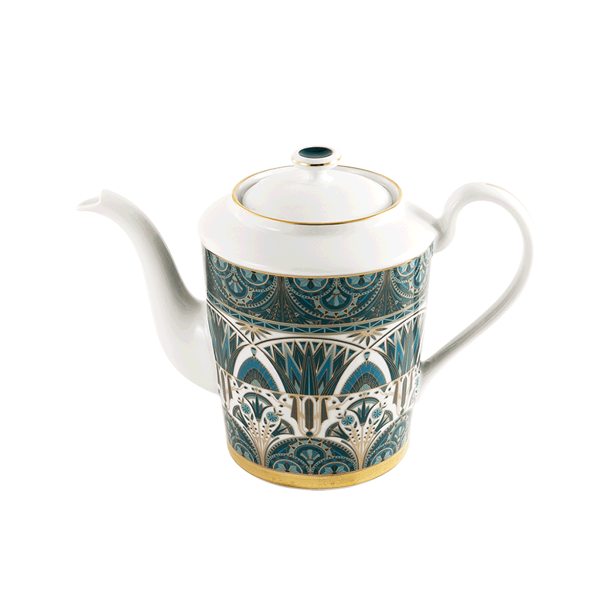 haviland-limoges-r-ves-du-nil-vert-or-teekanne-porzellan-gold image 1