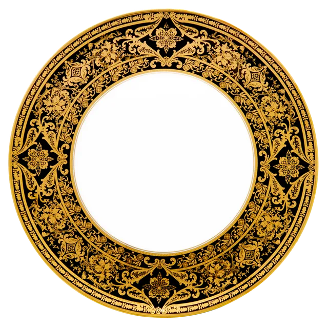haviland-limoges-matignon-tortenplatte-schwarz-gold image 1