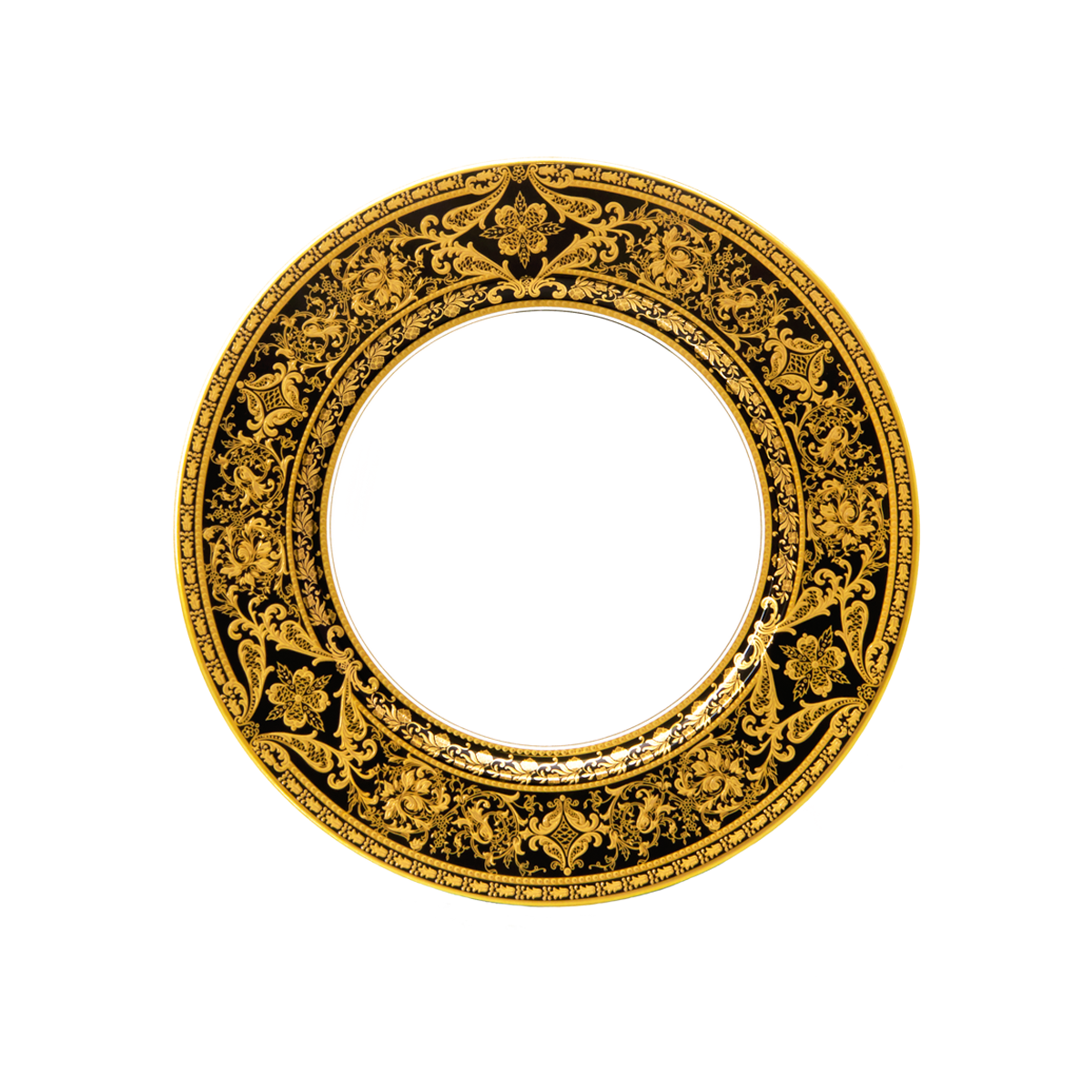 haviland-limoges-matignon-dessertteller-schwarz-gold image 1