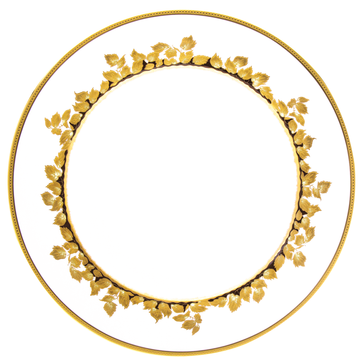 haviland-limoges-feuille-d-or-assiette-de-pr-sentation-platzteller image 1
