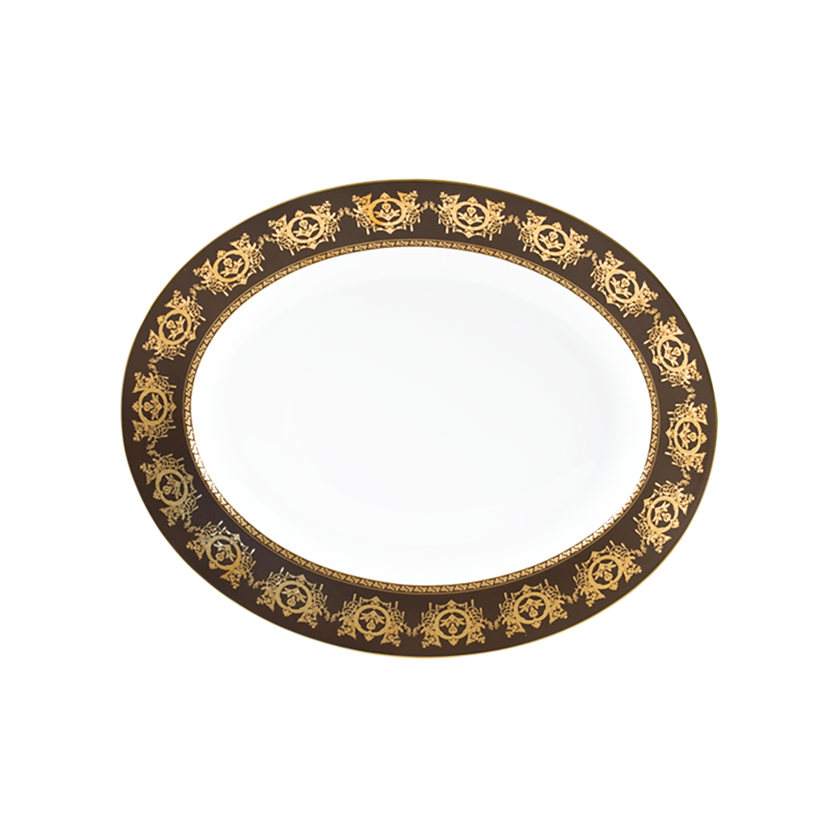 haviland-limoges-ritz-imp-rial-ovalplatte-bronze-ritz-paris image 1