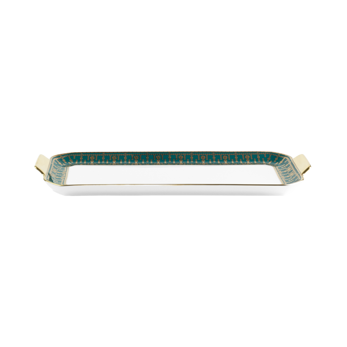 haviland-limoges-tiara-bleu-paon-plat-cake-gold image 2