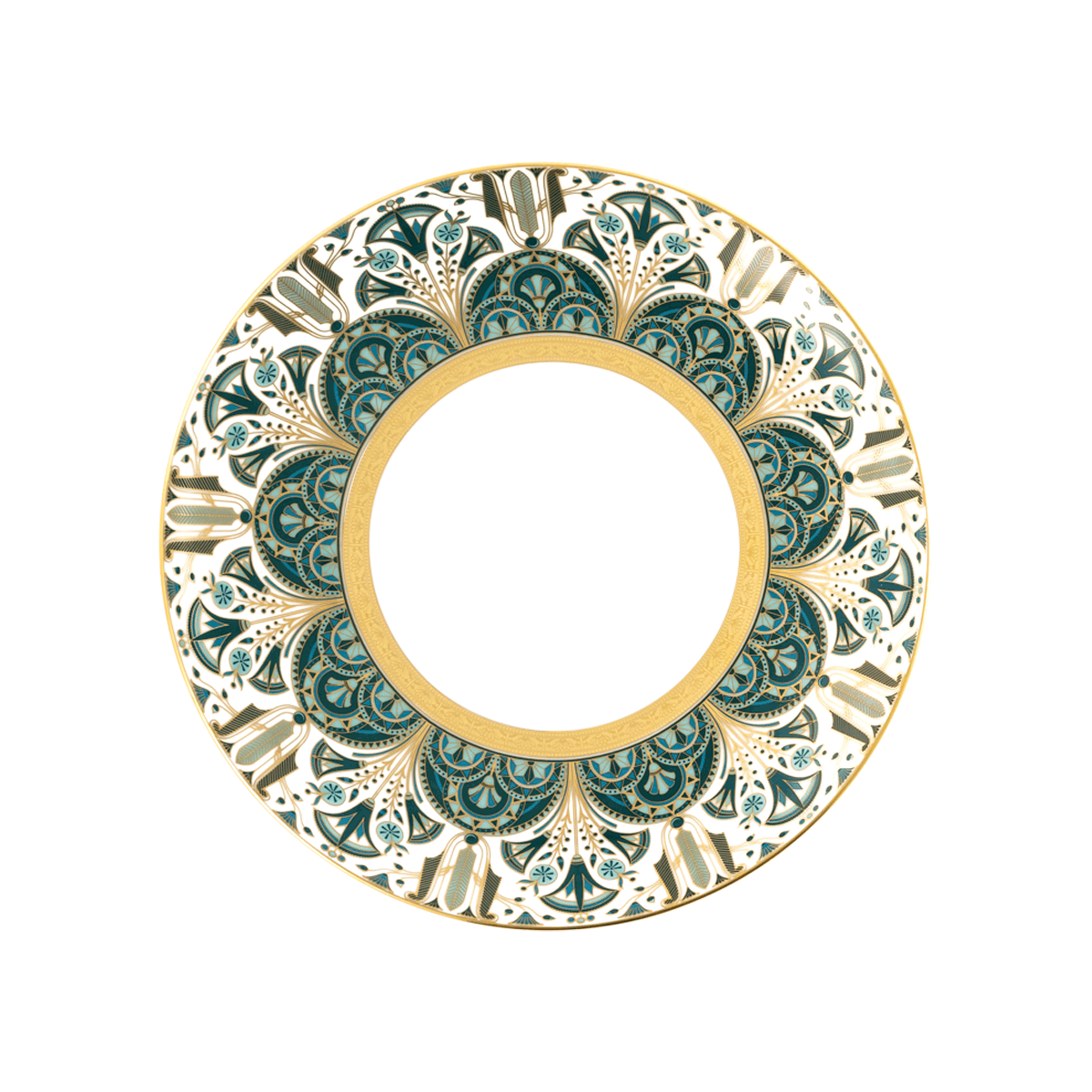 haviland-limoges-r-ves-du-nil-gr-n-gold-dessertteller image 1