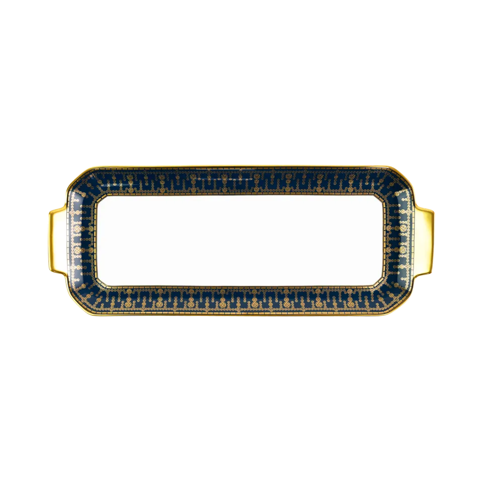 haviland-limoges-tiara-bleu-de-prusse-gold-kuchenplatte image 1