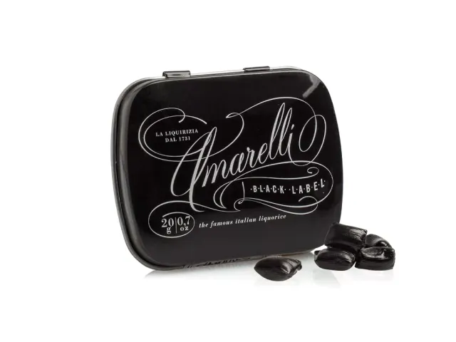 amarelli-black-label-mini-20g-reine-lakritze-glutenfrei image 1