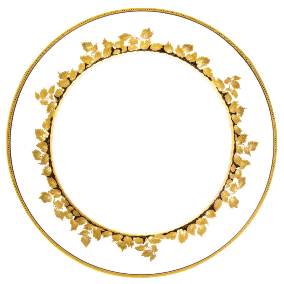 haviland-limoges-feuille-d-or-assiette-de-pr-sentation-platzteller image 1
