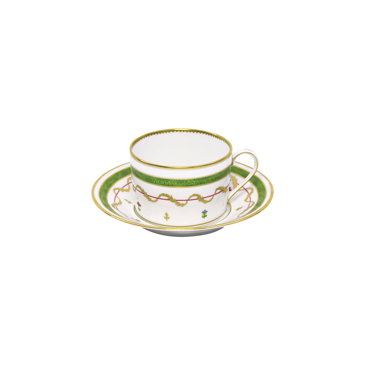 haviland-limoges-vieux-paris-vert-teetasse-mit-untertasse image 1