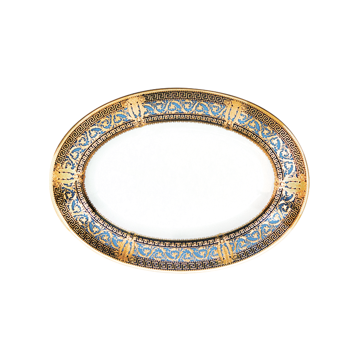 haviland-limoges-salon-murat-ravier-servierschale-hellblau-gold image 1