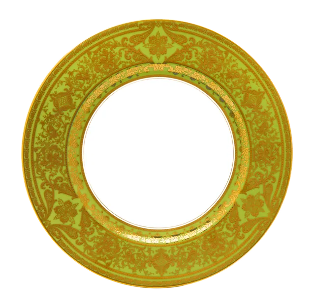haviland-limoges-matignon-speiseteller-apfelgr-n-gold-porzellan image 1