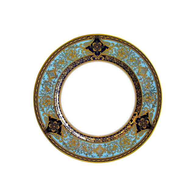 haviland-limoges-matignon-dessertteller-bleu-de-four-or image 1