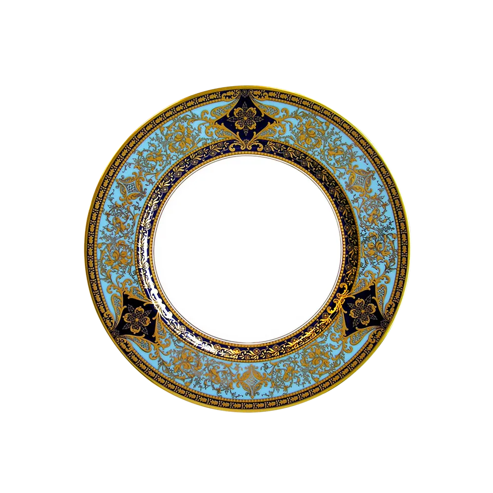 haviland-limoges-matignon-dessertteller-bleu-de-four-or image 1