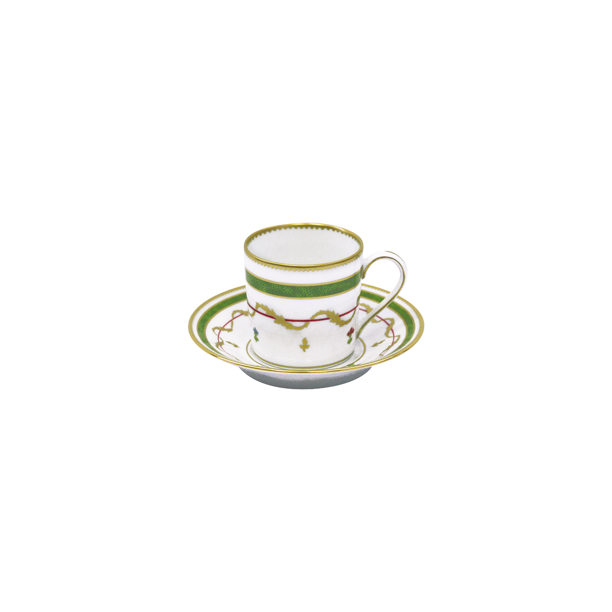 haviland-limoges-vieux-paris-vert-espressotasse-mit-untertasse image 1