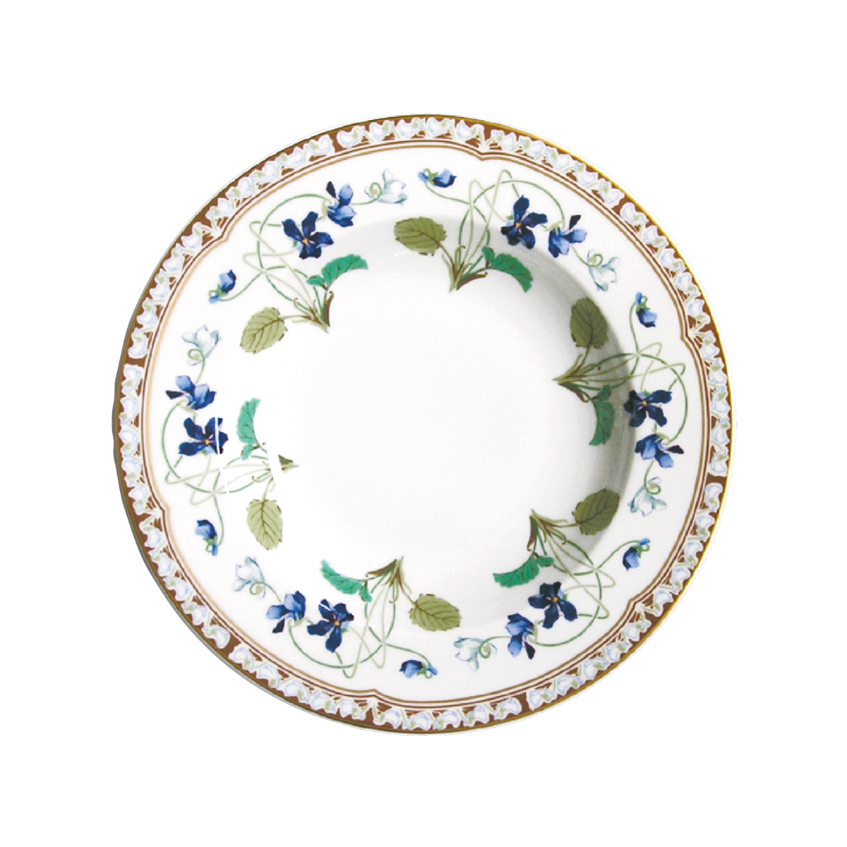 haviland-limoges-imp-ratrice-eug-nie-tiefer-teller-mit-fahne image 1